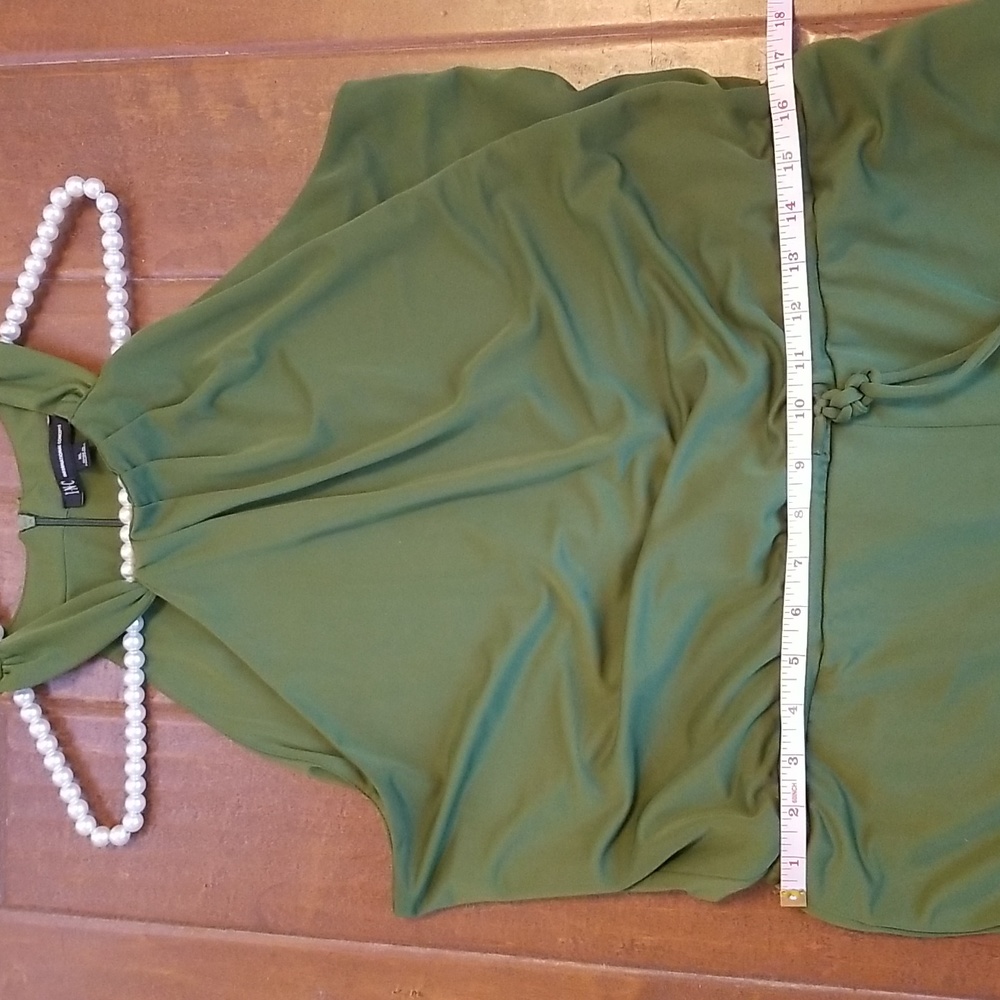 INC Womens Halter Style Green Jumpsuit - Picture 4 of 14